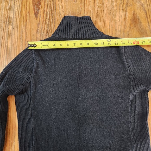 LRL Lauren Ralph Lauren Black Label Full Zip L Cotton Sweater Gold Hardware Logo - Picture 7 of 13